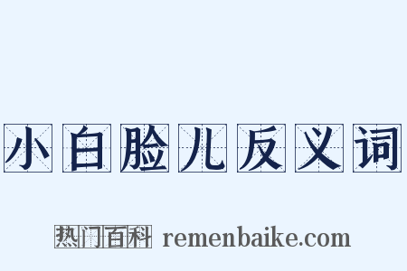 小白脸儿反义词是什么意思的图片